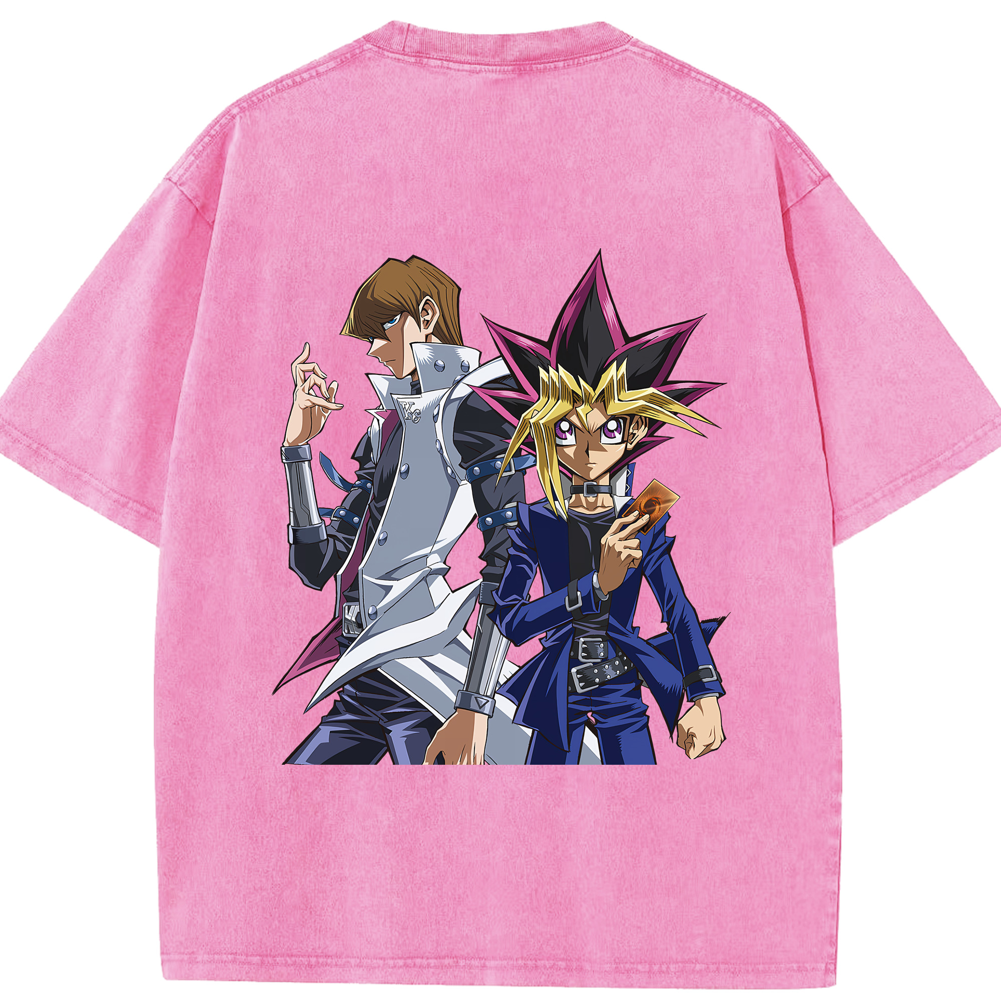 （画像用） 遊☆戯☆王 Yu-Gi-Oh! 綿100% ヴィンテージ風 半袖Tシャツ（背面プリント）